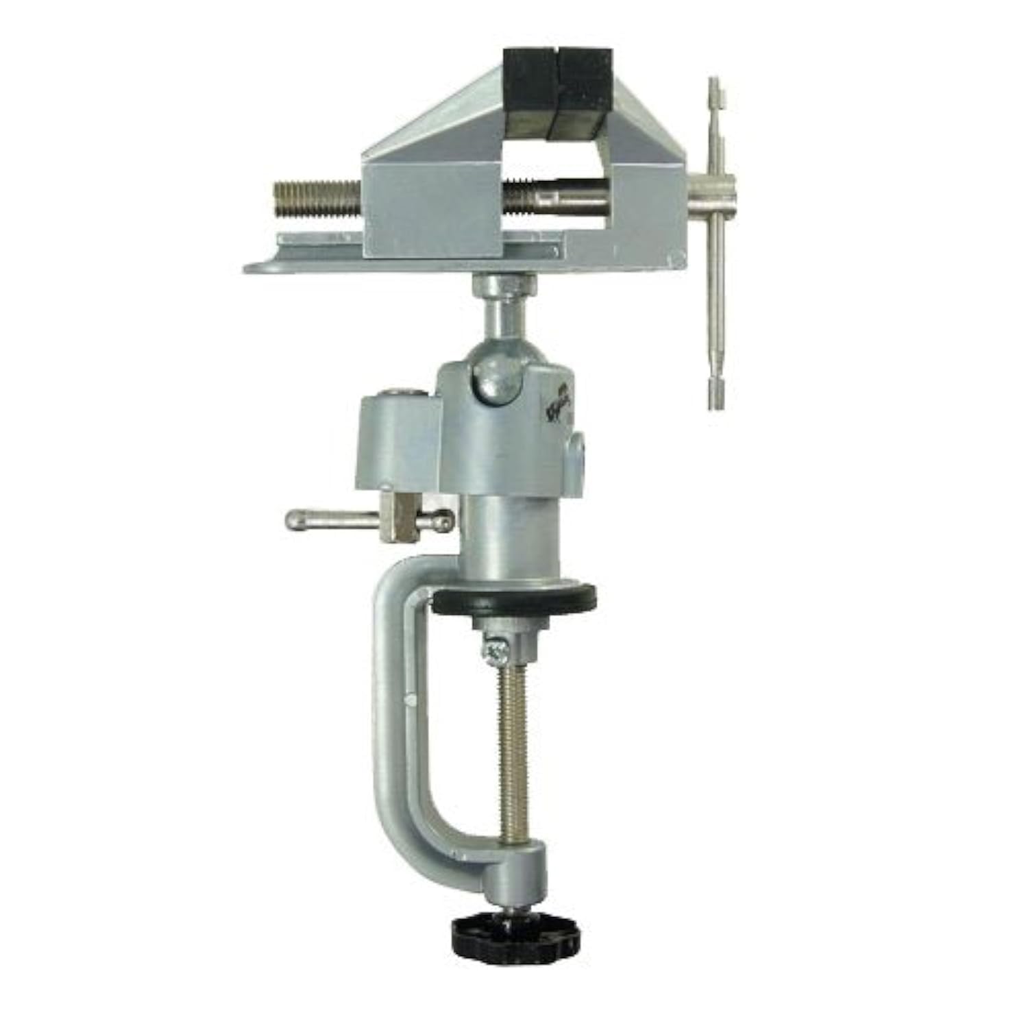 KATSU Morsa da Banco Piccola 3" Morsa da Tavolo Universale Lega Alluminio Mini Morsetto da Tavolo Base Girevole a 360° per Legno Hobby Gioielli