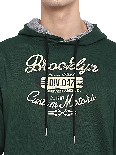 Image of Deniklo Mens Polyester Hooded Neck Sweatshirt