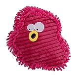goDog PlayClean Germs Squeaky Plush Dog Toy with Odor-Eliminating Essential Oils, Chew Guard Technology - Pink, Large