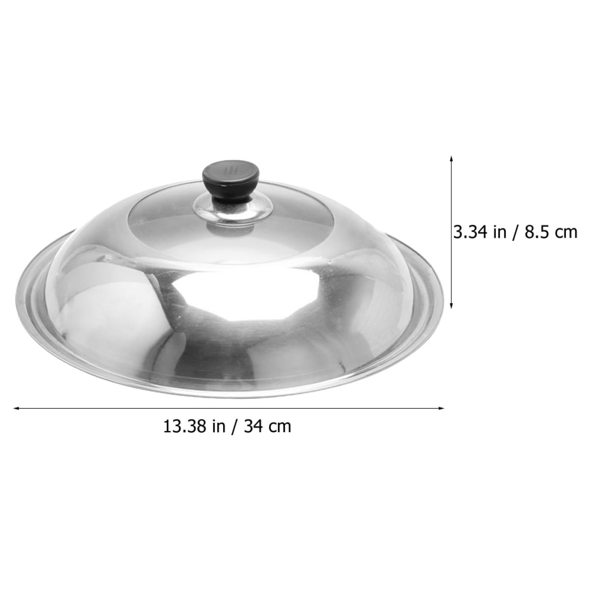 Überlaufsicherer Universaldeckel aus Edelstahl und Glas mit Sichtfunktion als Spritzschutz für Töpfe und Pfannen in Küche
