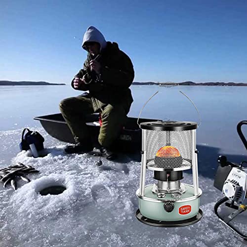 VILION Quemador De Estufa De Queroseno Portátil 3000W, Calentadores De Queroseno for Acampar, Calentador De Queroseno for Interiores con 6 Mechas, Altura Ajustable 34-46cm, Estufa Energía Emergencia Cover