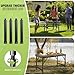 Ciavca Upgraded Folding Grill Table - Metal Portable Camping Table, 2 Height Adjustable Max 22