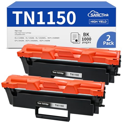 Cartouche Brother TN-1150 compatible avec imprimantes HL-1242WXL et DCP-L1660W