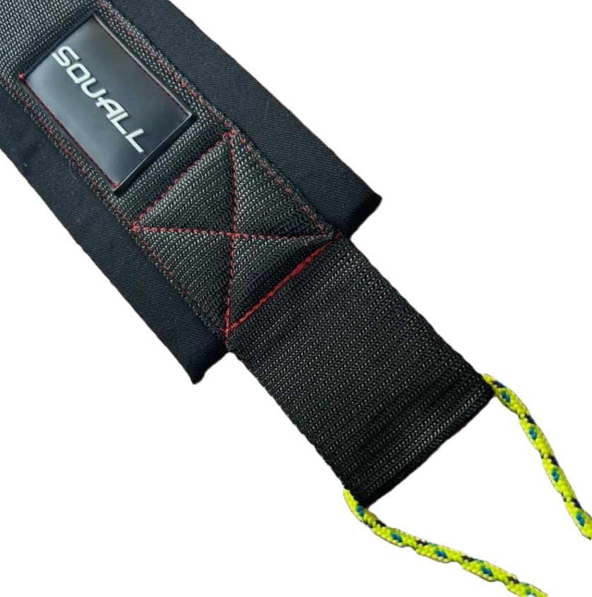 Squall Sailing Dinghy Padded Toe Straps, Black with Red Stitching, High Density Foam, 80mm Wide, Available in 100cm, 125cm, 150cm (2, 100cm)