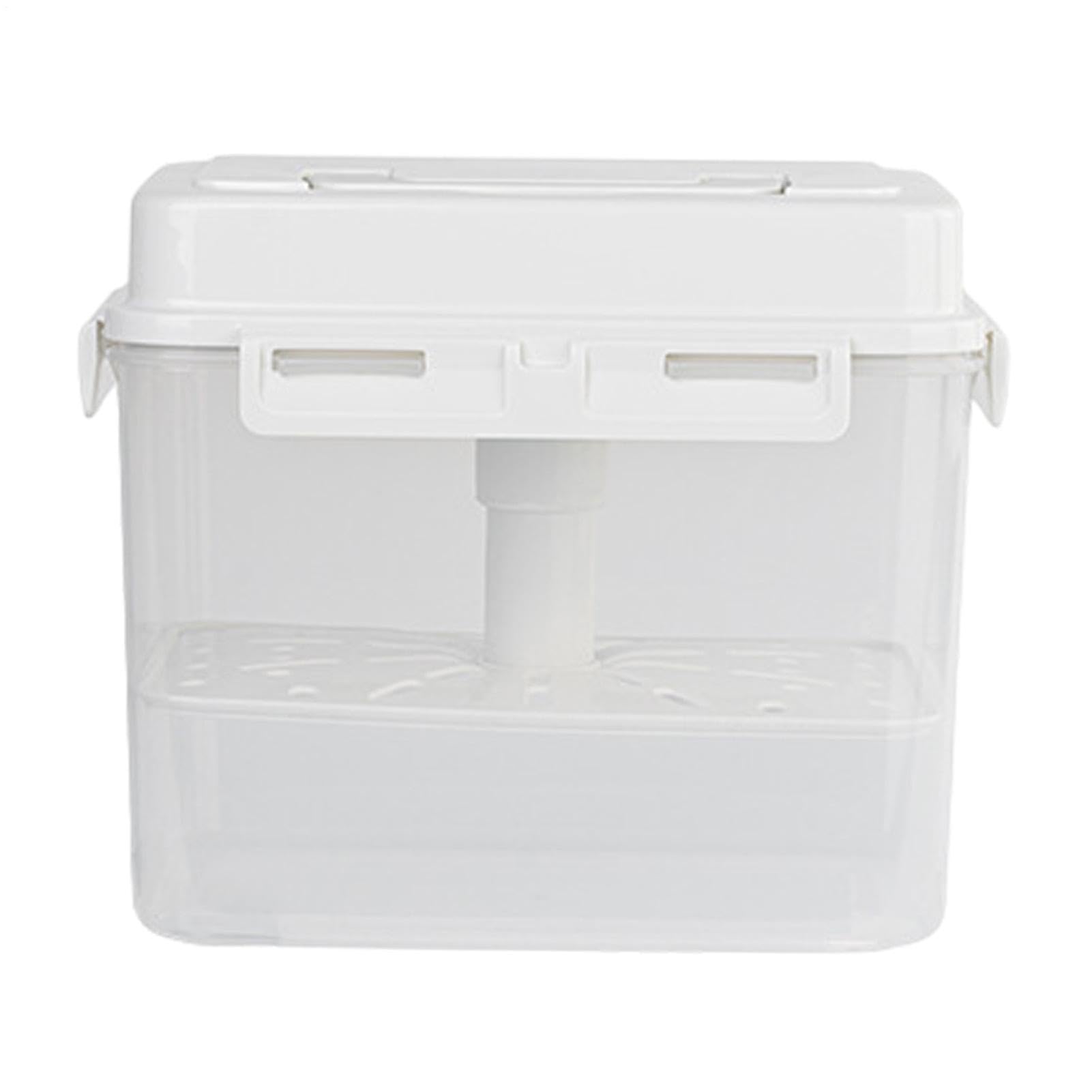 Boîte de rangement hermétique 5 litres grand récipient transparent avec poignée et couvercle