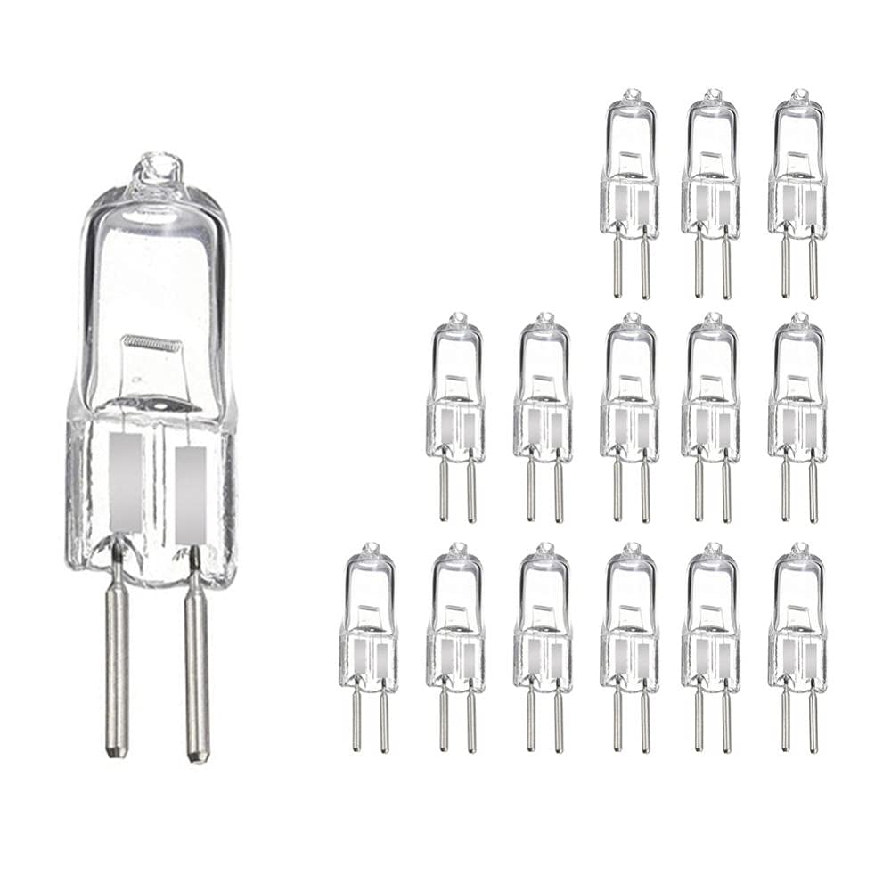 AUFWH 15pcs G5.3 24V 20W/35W/50W/70W/100W/150W/250W Halogen Light Bulbs Long Life Capsule Lamps Warm White Clear Bulbs Indoor Lighting Bulbs-G5.3-24V-250W_15PCS