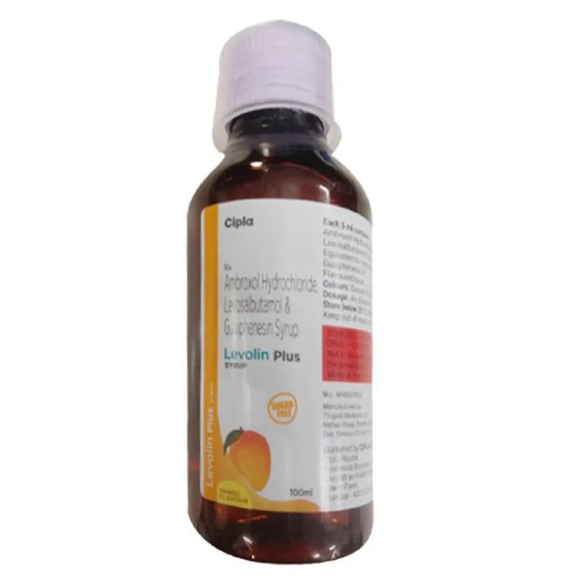 Levolin Plus Sugar Free Mango - Bottle of 100ml Syrup
