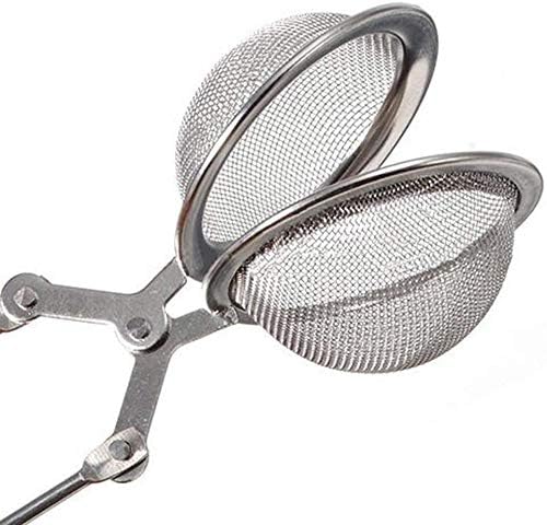3 Pack Tea Infuser with Handle Tea Mesh Infuser Snap Ball Strainer Steep Loose Leaf Tea Infuser Fine Mesh Ball Tea Filter Tea Pincer Tea Infuser Busket Colador Infusor té Metal Mesh Tea Filter Sifter