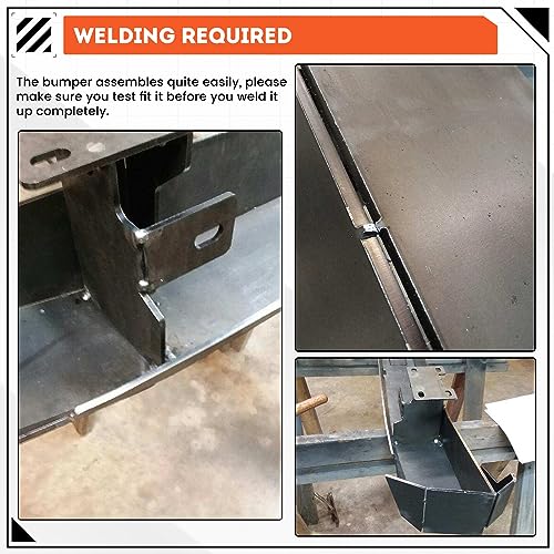 Image of ECOTRIC DIY Rear Bumper Kit Metal Compatible with 84-01 Jeep Cherokee XJ