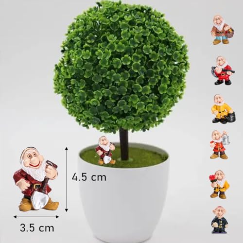 7 Pcs Mini Gnome Statue, Mini Garden Gnomes - Image 2