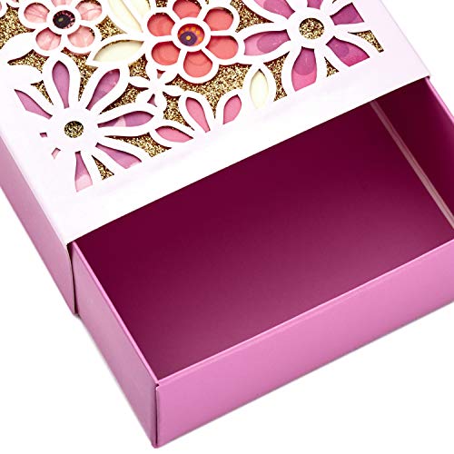 Hallmark Paper Wonder Mother's Day Gift Box ("Mom," Pink, Gold Glitter, Flowers) Small Slide Box For Moms, Grandmas, Nanas, Mom Squads #TOP5