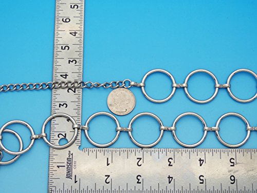 Fashion 21 Women's Stainless Steel O Ring Hoop Link Chain Belt - Sturdy, No Change Color4