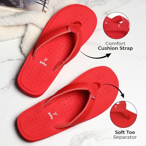 Image of YOHO ArchFlex orthopedic slippers for men | Arch support for pain relief | Soft, Anti-Skid, lightweight | comfortable padded straps flip flops for Everyday