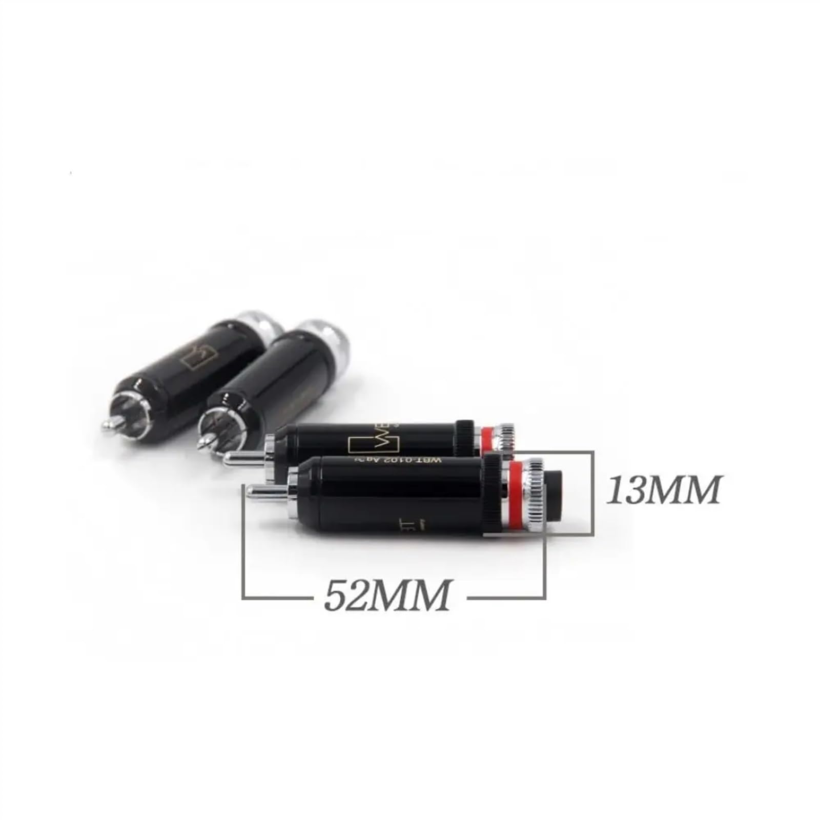 Connecteur de Prise RCA en Laiton plaqué Argent Rhodium, connecteur Audio/vidéo soudé, Prise de Sortie Tuner, 0102