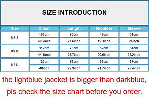Dsdz Mens Classic Ripped Motorcycle Denim Jacket With Hole (M (Asian 2Xl), Blue) #TOP2