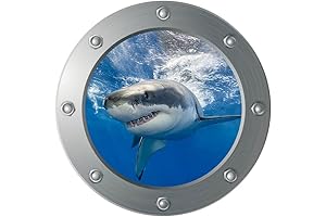 MILISTEN 3D Under The Sea Nature Scenery Removable Shark Wall Decals Animals...