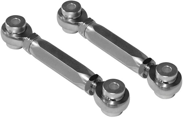 SuperATV Adjustable Sway Bar Links for Can-Am Maverick X3 (See Fitment) | 1 Set of Front Sway Bar Links| Made of Zinc-Plated Steel | Over Twice as Thick as Stock | 1" of Adjustability | 5/8" Threads