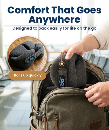 Everlasting Comfort Upgraded Neck Pillow for Airplanes - Best Pillow for Side Sleepers on Flights Image 6
