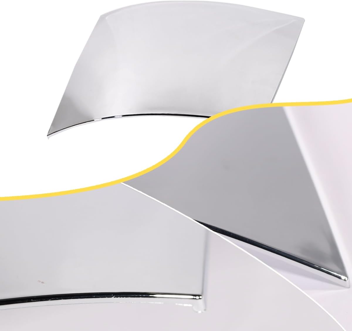 Bumper Chrome Trim Compatible With Volvo VNL 1997-2014 Driver & Passenger Side Side Bumper Extension Corners Trim 1 Pair(Chrome Trim)