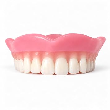 Heat and FitTM NowDentureTM - Premium Immediate Upper Dentures - USA Made, Real Teeth, Custom Fit - No Impressions Needed for Fast Results at Home - Complete Kit with Sizing Trays - Medium