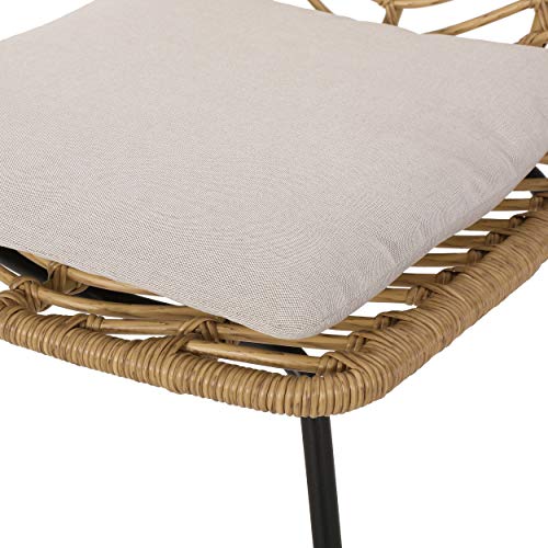Christopher Knight Home Berrien Outdoor Wicker Chairs, Beige + Light Brown + Black #TOP6