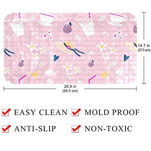 Tapis de douche pour bébé Bennigiry 67x37cm avec ventouses