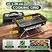 House of Home Portable Charcoal BBQ Grill – Compact Folding Barbecue with Thermometer, Heat Resistant Ash Catcher, Air Vents & Enamel-Coated Rack – Perfect For Camping & Garden Cooking (Black)