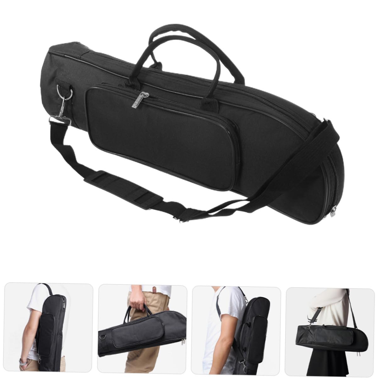 Funda Para Trompeta Pequeña, Bolso De Mano Tela Oxford Acolchada, Estuche Resistente Al Desgaste Para Músicos Jóvenes, Correa De Hombro y Compartimentos De Almacenamiento