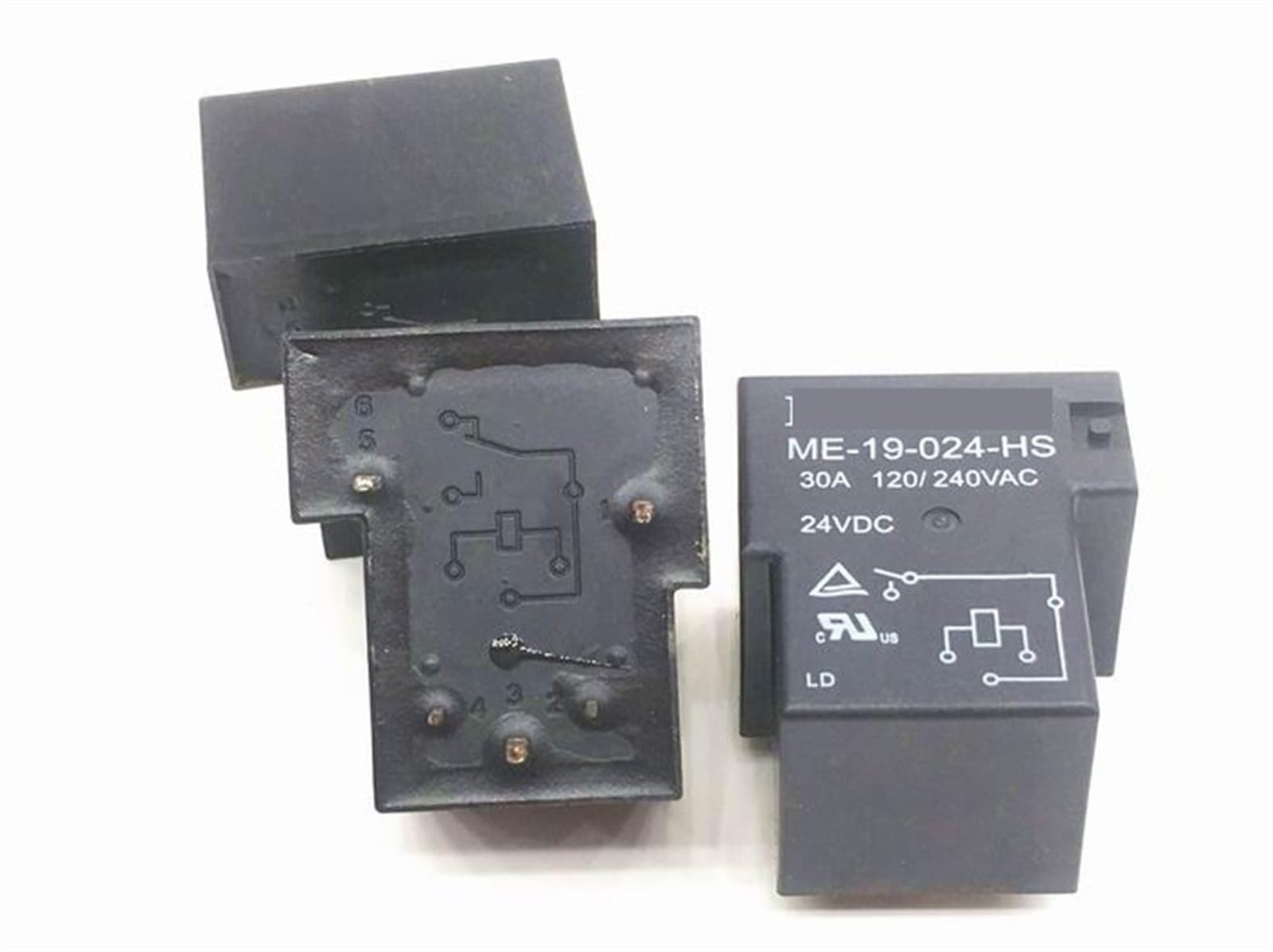 Relais de puissance 5 broches KmoNo ME-19-024-HS T-90-1A-5P-24V-30A électromécanique