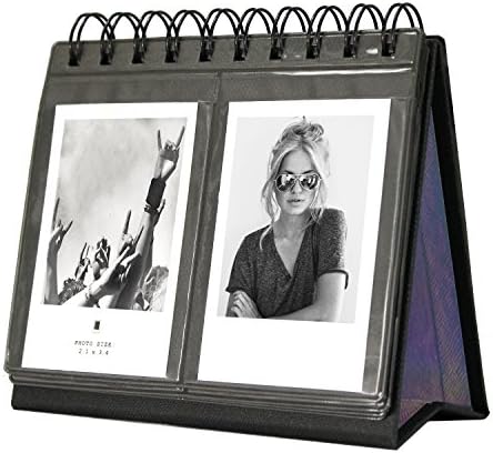68 Pockets Mini Photo Album for Fujifilm Instax Mini 7s 8 8+ 9 25 26 50s 70 90/ Fujifilm Instax SP 1/ Polaroid PIC-300P/ Polaroid Z2300/ LG PD 233/ LG PD 239/ Name Card (Black)