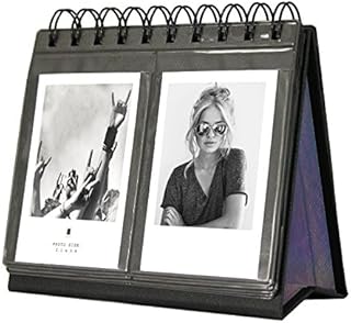 68 Pockets Mini Photo Album for Fujifilm Instax Mini 7s 8 8+ 9 25 26 50s 70 90/ Fujifilm Instax SP 1/ Polaroid PIC-300P/ Polaroid Z2300/ LG PD 233/ LG PD 239/ Name Card (Black)
