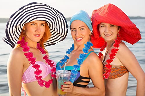 image for Patyflow Hawaiian Leis 50pcs, Luau Birthday Party Decorations, Hawaiia