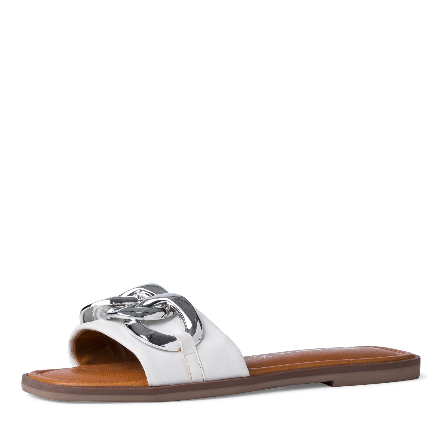 Tamaris Damen Damen 1-1-27119-28 171 37, Flat Sandal, WHITE/SILVER,