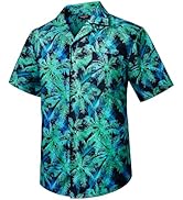 Mens Hawaiian Shirts Short Sleeve Tropical Aloha Hawaiian Shirts for Men Button Down Casual Summe...