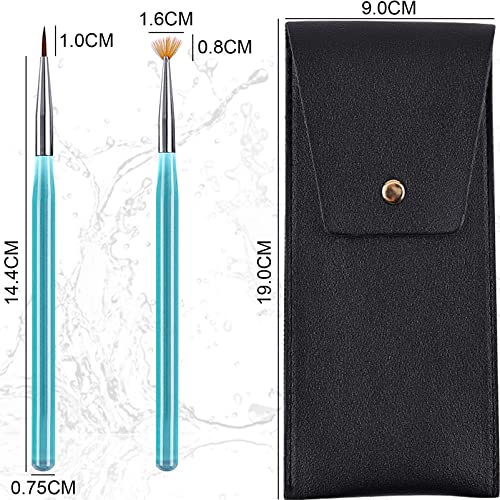Set de pinceles para uñas acrílicas, 5 piezas multicolor miniatura 3