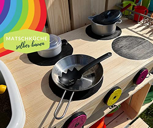 Matschküche für Kinder zum Selber Bauen DIY Matsch Küche Outdoor Gartenküche Spielküche draußen Schlammküche – Bild 6