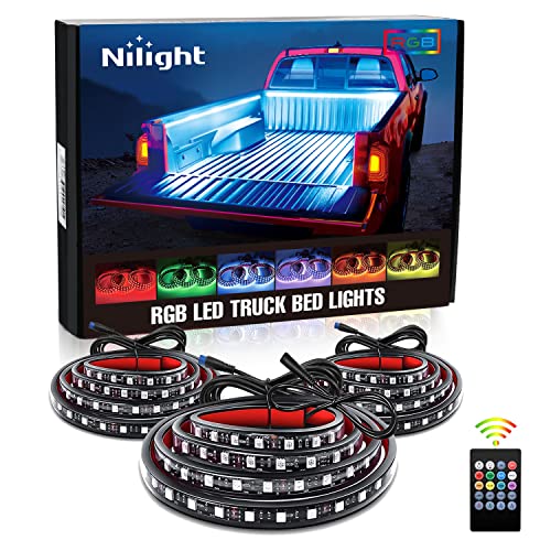 Nilight 3pcs 60 Inch Rgb Truck Bed Light Strip Kit 270 Led Neon Accent Led Wi...