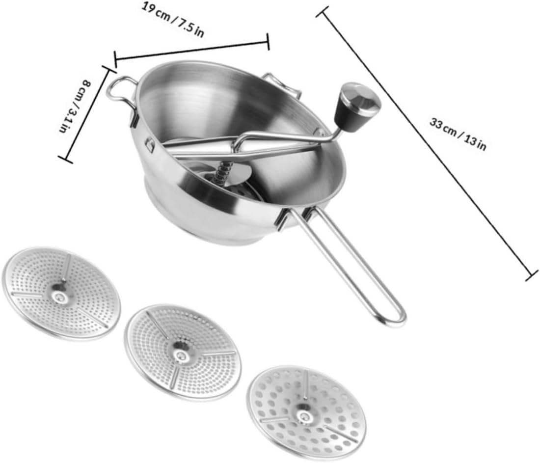 Stainless Steel Potato Masher and Ricer Kitchen Gadget Food Press Tool for Mashed Potatoes and Fruits Convenient Sturdy Kitchen Masher for Home Cooking