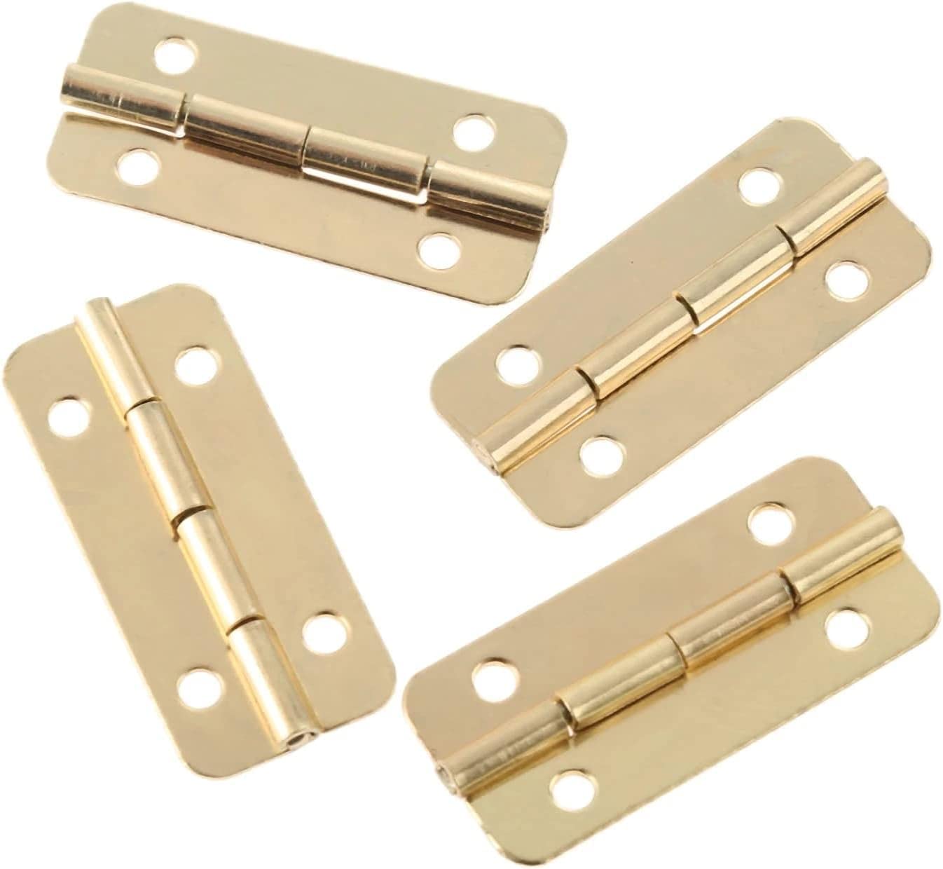 10 szt. 37 x 17 mm złote drzwi meblowe do pudełka biżuteria skrzynia prezent wino drewniane pudełko obudowa domek dla lalek zawias drzwi ze śrubami zawiasy
