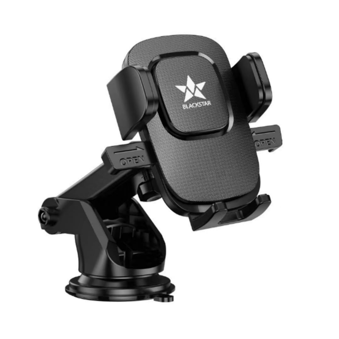 Blackstar B1-MAX Adjustable Rotation-Enabled Car Mobile Smartphone Holder for Car Dashboard/Windshield - Supports All Mobiles