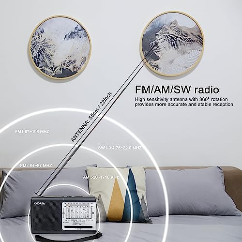 Radiwow D-219 Xhdata D219 Portable Am Fm Shortwave Radio Battery Operated Small Great Reception Radio thumb #4