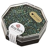delica beads 15/0 1,6 mm RAYHER 14760840 Delica-Rocailles, 1,6 mm Durchmesser metallic, Dose 4 g, smaragd