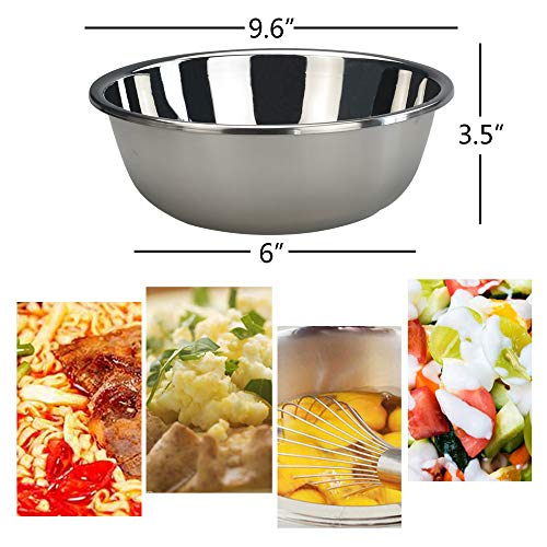 Mixing Bowl de acero inoxidable Anbers, pack x4, 9.6 in miniatura 2