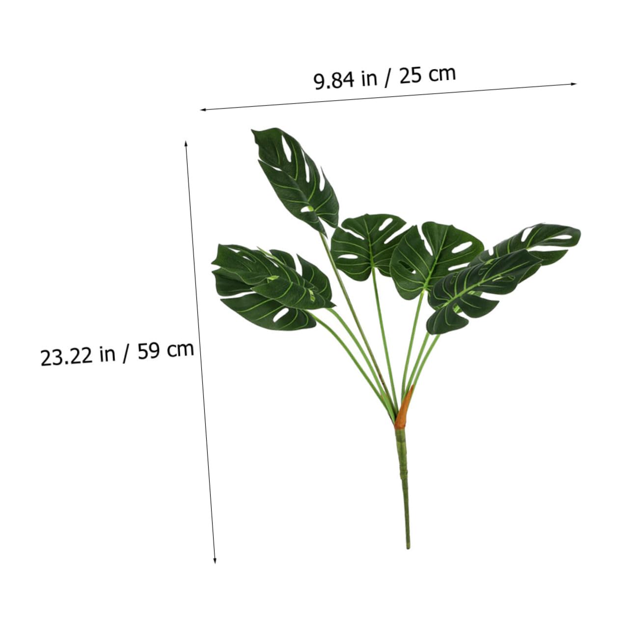 Cabilock 3stücke Künstliche Monstera Realistische Dekoration Für Wohnzimmer Hochzeit Wiederverwendbare Grüne Pflanzenornamente Für Innenräume Köpfe Im Bund
