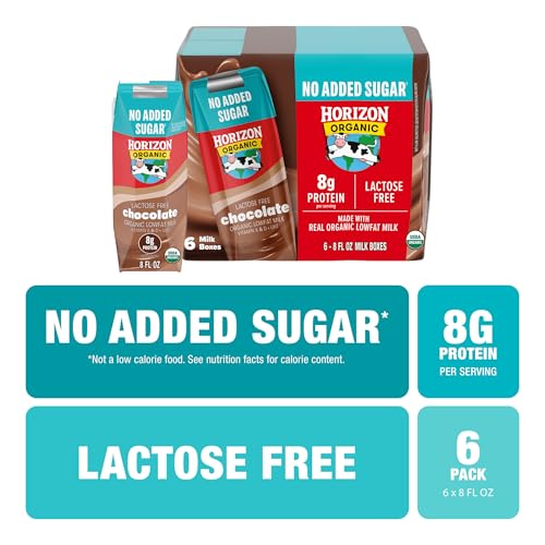 Image of Horizon Organic Shelf Stable No Added Sugar 1% Lowfat Chocolate Milk, 6ct