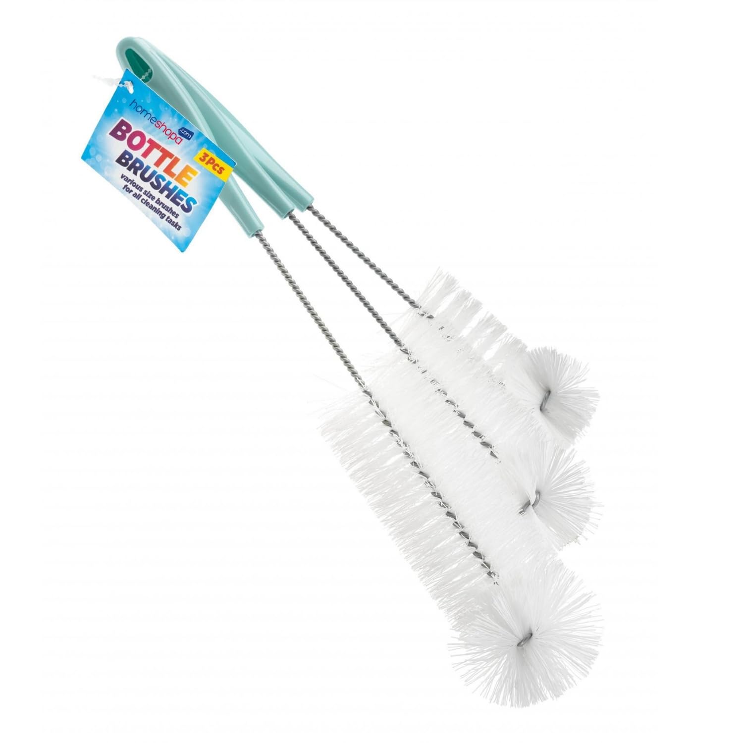 Homeshopa.com Blue Homeshopa Bottle Brush, 3 Set Of Multipurpose Non-Scratch Cleaning Brush Set For Washing Narrow Neck Bottles, Water Bottles, Baby Bottles, Long & Flexible