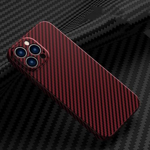 Coque antichoc en carbone pur rouge iPhone 11 évite les bris d'écran