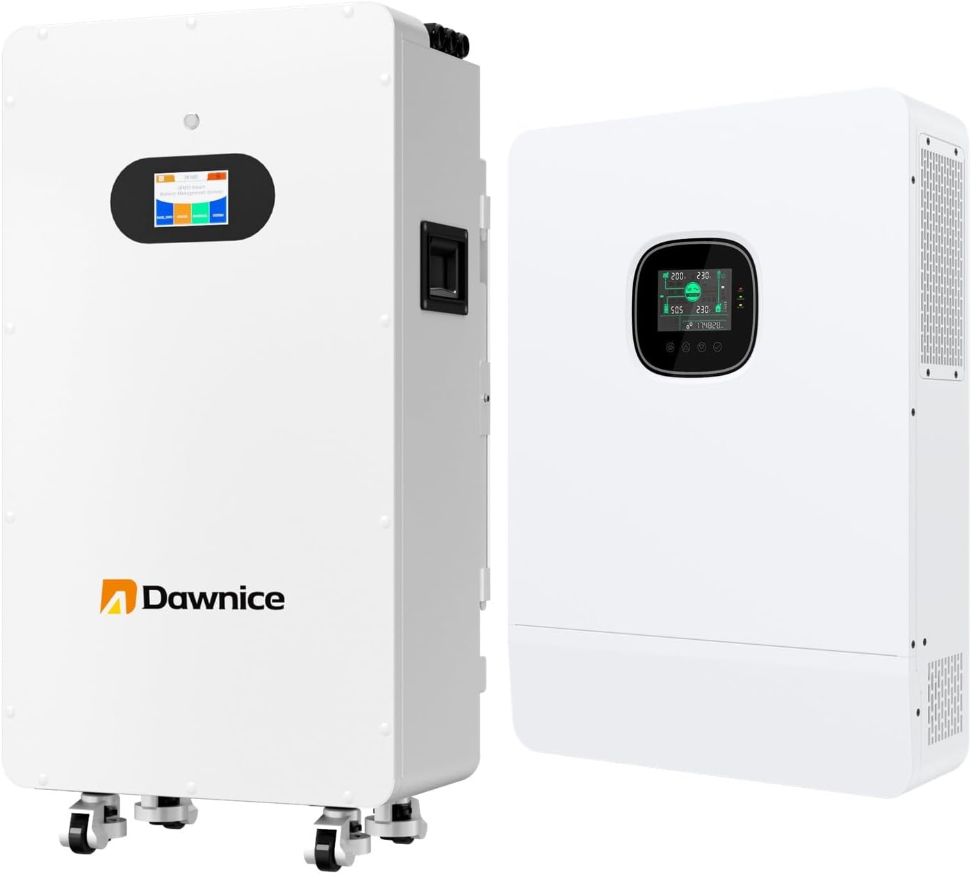 16kwh 51.2V 314Ah Wall-Mounted Power Home Battery Backup Solar Storage Lithium Solar LiFePO4 Battery+10KW Off-Grid Inverter for Home Use, Emergency, Camping, RV
