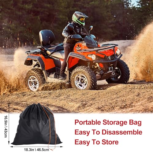 Upgraded ATV Cover,Heavy Duty 4 Wheeler Cover Waterproof Outdoor,ATV All Weather Quad cover Protection Fit for Kawasaki,Honda, Polaris, Yamaha, Arctic Cat and More-Four Wheeler Accessories - Thumbnail 7