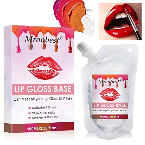 Lipgloss Base, Diy Lipgloss Base, Moisturize Lip Gloss Base, Base Oil Material 100ML Handmade Lip Gloss, For DIY Handmade Lip Gloss Glaze Gel Art Waterproof Non-stick Lipstick Primer
